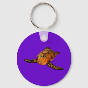 Funny Halloween Turtle Key Ring