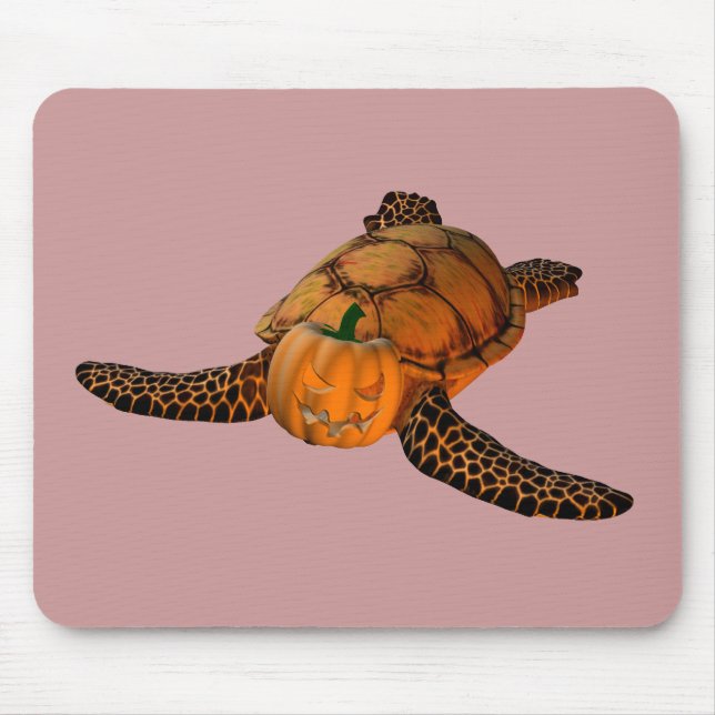 Funny Halloween Turtle Mouse Pad (Front)