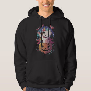 Funny Halloween Unicorn Jack O'Lantern Cute Vampir Hoodie