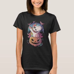 Funny Halloween Unicorn Jack O'Lantern Cute Vampir T-Shirt