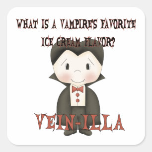 Funny Halloween Vampire Joke Square Sticker