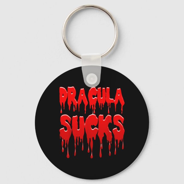 Funny Halloween Vampire Key Ring (Front)