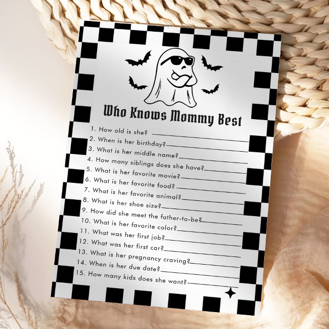  Funny Halloween Who Knows Mummy Best Game Card (Creator Uploaded)