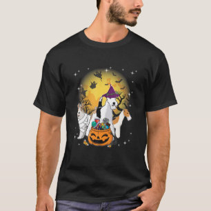 Funny Halloween Wire Fox Terrier Witch Pumpkin Mum T-Shirt