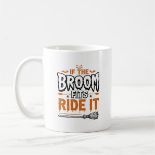 Funny Halloween Witch Broom Vintage Shirt Design_1 Coffee Mug