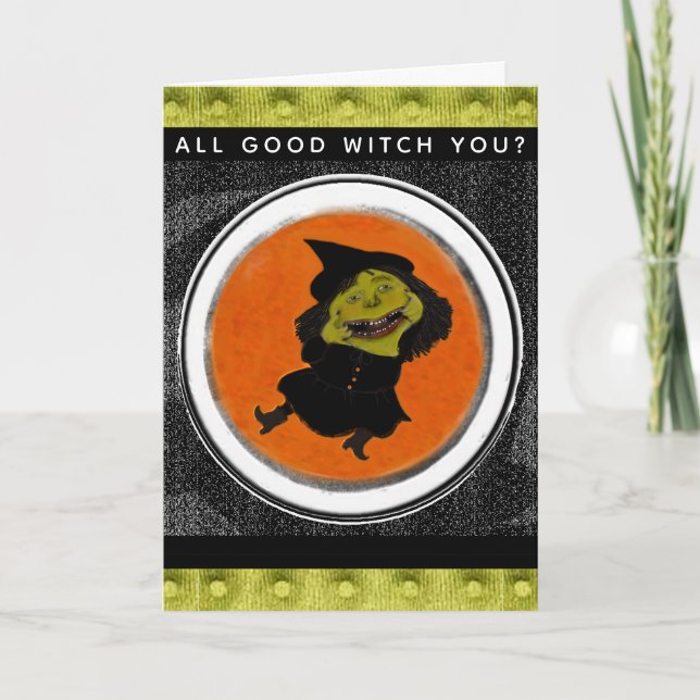 Funny Halloween Witch Card (Front)