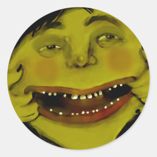 Funny Halloween Witch Classic Round Sticker