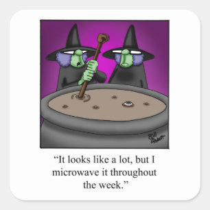 Funny Halloween Witch Humour Stickers