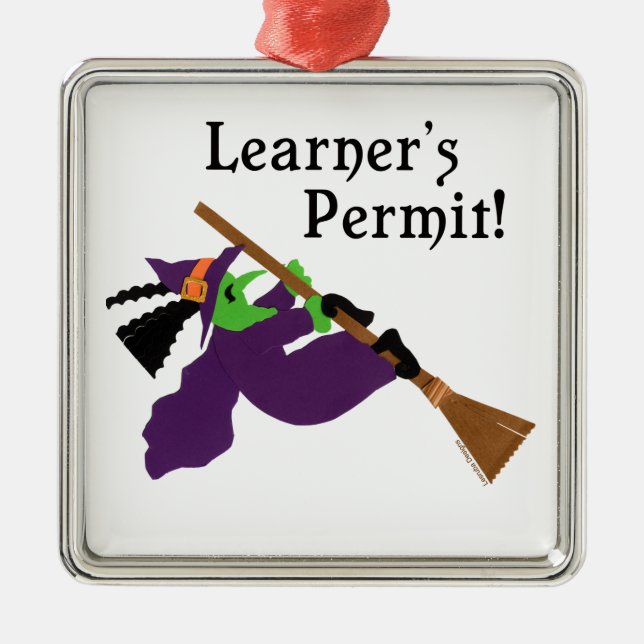 Funny Halloween Witch Metal Tree Decoration (Front)