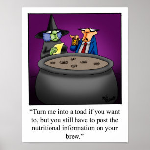 Funny Halloween Witch Poster Gift