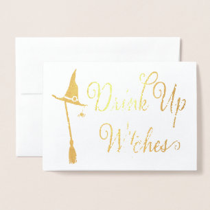 Funny Halloween Witch Real Foil Foil Card