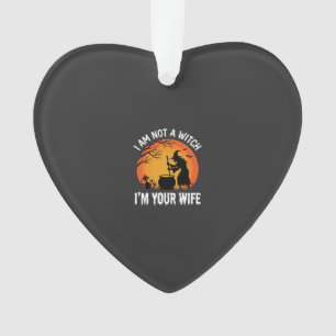 Funny Halloween Witch Wife Cauldron Design Ornament
