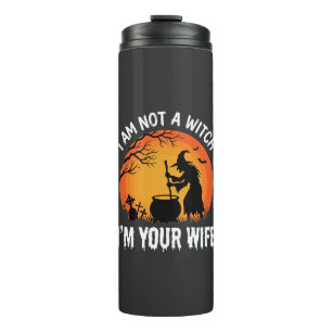 Funny Halloween Witch Wife Cauldron Design Thermal Tumbler