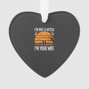 Funny Halloween Witch Wife Graveyard Design Ornament