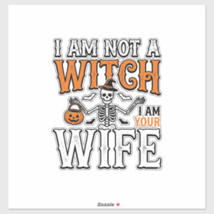 Funny Halloween Witch Wife Skeleton Vintage Shirt 