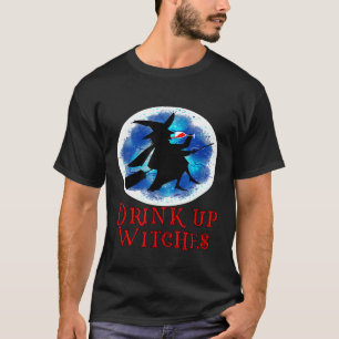 Funny Halloween Witch Wine Drink up Witches Costum T-Shirt