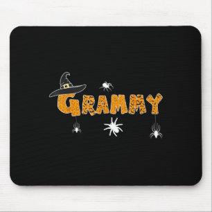 Funny Halloween Witches Hat Boo Shirt Scary Grammy Mouse Pad