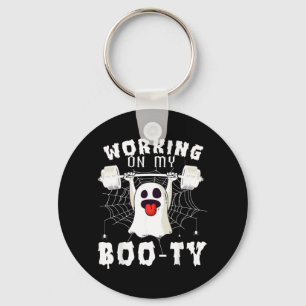 Funny Halloween Workout Gym Working On Boo-Ty Men Key Ring
