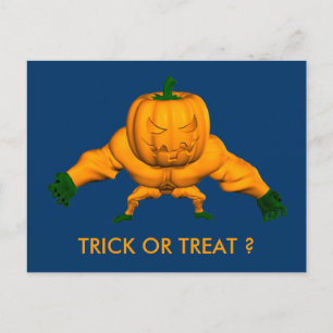 Funny Halloween Wrestler Postcard