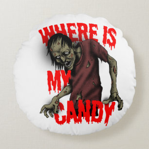 Funny Halloween Zombie Pillow – “Where Is My Candy