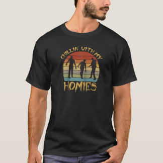 Funny Halloween Zombies Chillin with my Homies Vin T-Shirt