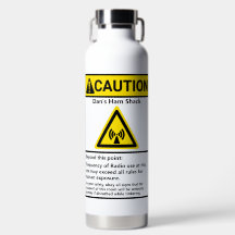 Funny Ham Shack Caution Radio Operator