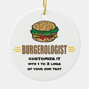 Funny Hamburger Ceramic Ornament
