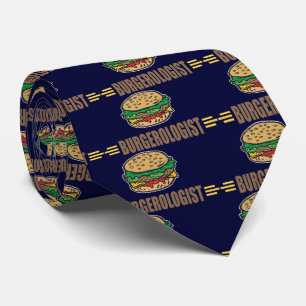 Funny Hamburger Cheeseburger Tie