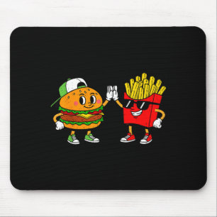 Funny Hamburger French Fries Combo Snacks Fast Foo Mouse Pad