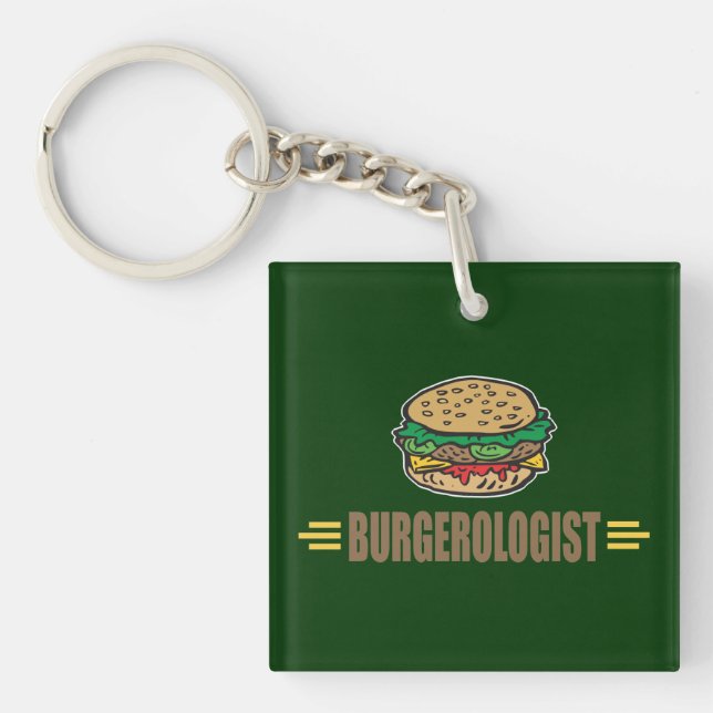 Funny Hamburger Key Ring (Front)