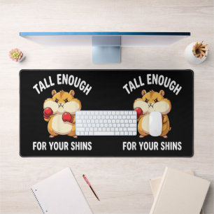 Funny Hamster Boxing Tall Enough for Your Shins  Desk Mat