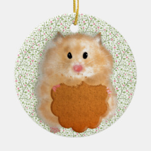 Funny Hamster Character illustration Ceramic Tree Decoration