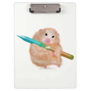 Funny hamster Clipboard by Gemma Orte Designs