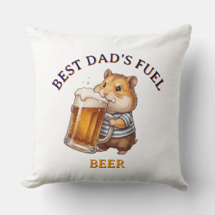 Funny Hamster Drinking Beer - Cushion