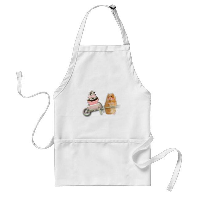 Funny Hamster with cupcake by ORDesigns Standard Apron (Front)