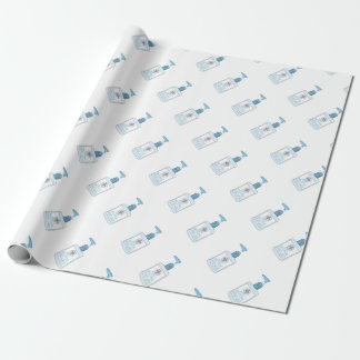 Funny hand gel wrapping paper