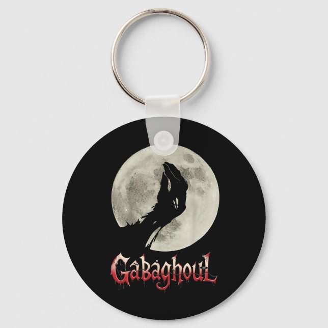 Funny Hand Moon Gabagool Halloween  Key Ring (Front)
