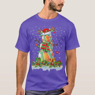 Funny Handball Snowman Xmas Lights Handball Christ T-Shirt