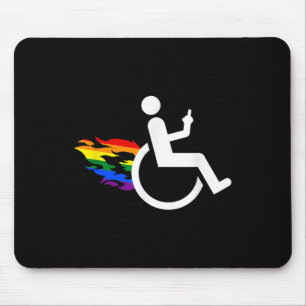 Funny Handicap Disabled Lesbian Amputee Lgbt Gay W Mouse Pad