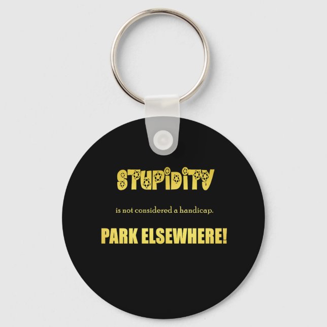 Funny Handicap Parking Joke Key Ring (Front)