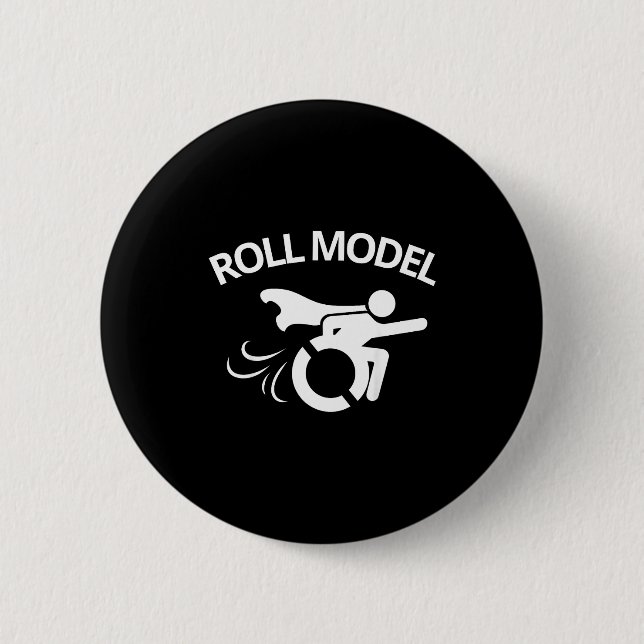 Funny Handicapped Sarcastic Wheelchair  6 Cm Round Badge (Front)