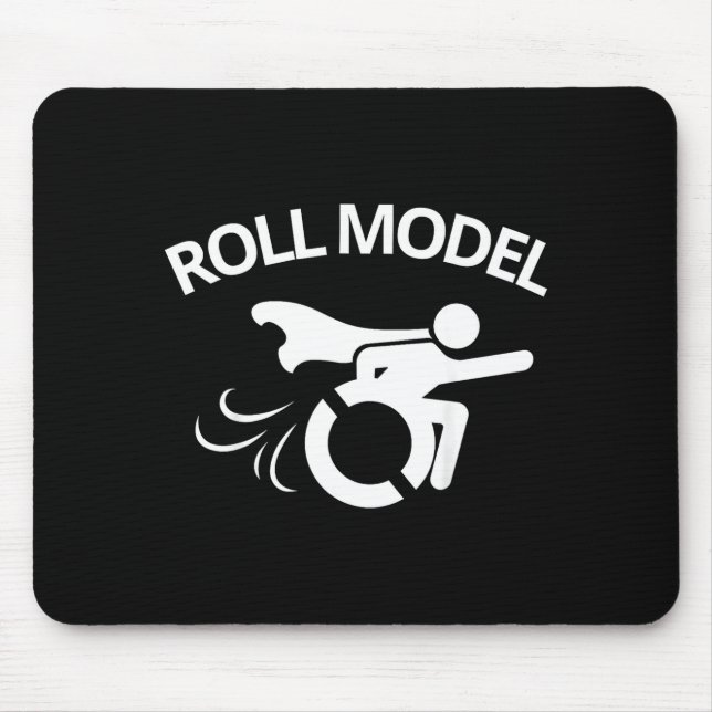 Funny Handicapped Sarcastic Wheelchair  Mouse Pad (Front)