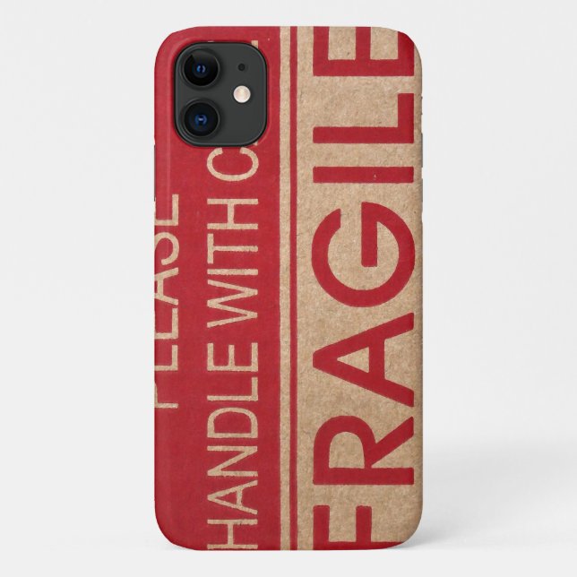 Funny handle with care, fragile sign Case-Mate iPhone case (Back)