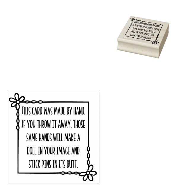 Funny Handmade Card Stamp (Make Doll In Image) (Stamped)