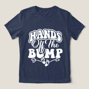 Funny hands off bump word art Tri-Blend shirt