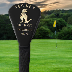 Funny Hands off Tee Rex Golfing Joke Custom Name Golf Head Cover
