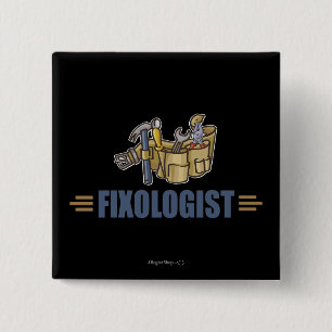 Funny Handyman 15 Cm Square Badge