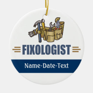 Funny Handyman Ceramic Ornament