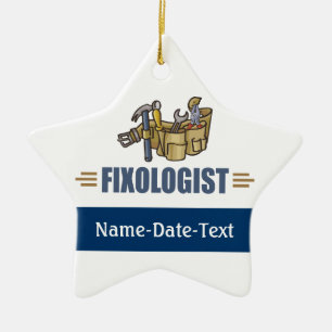 Funny Handyman Ceramic Tree Decoration