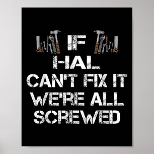 Funny Handyman Quote Personalised Hal Gift Poster
